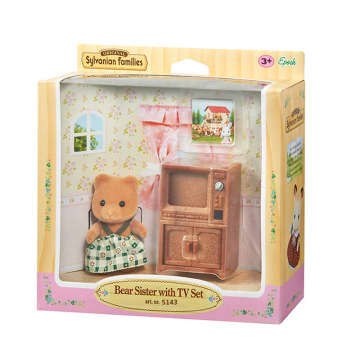 Bear Sister with TV Set