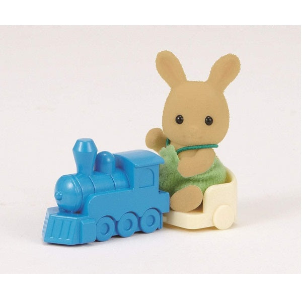 Ocher Rabbit Baby with Train