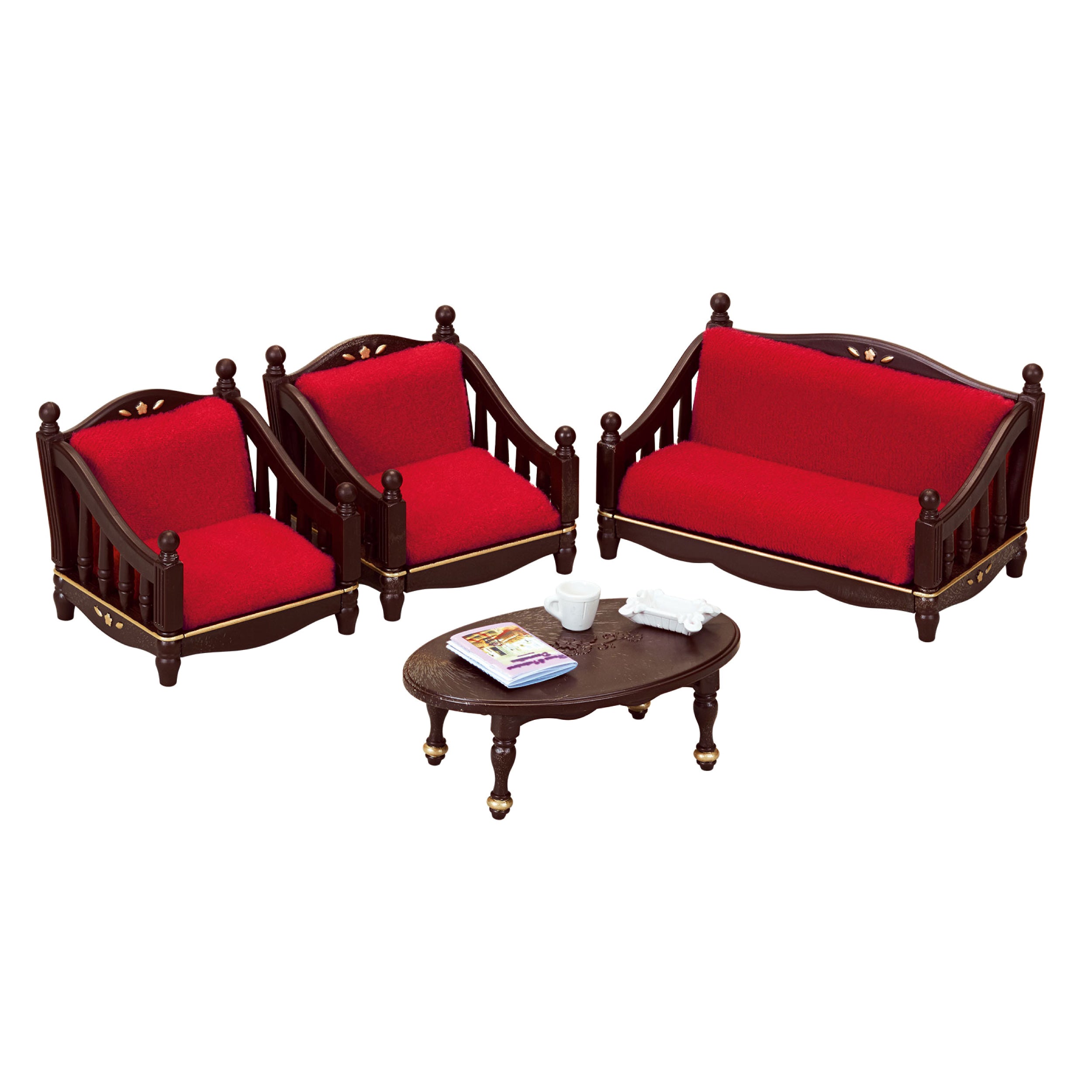 Classic Brown Sofa Set