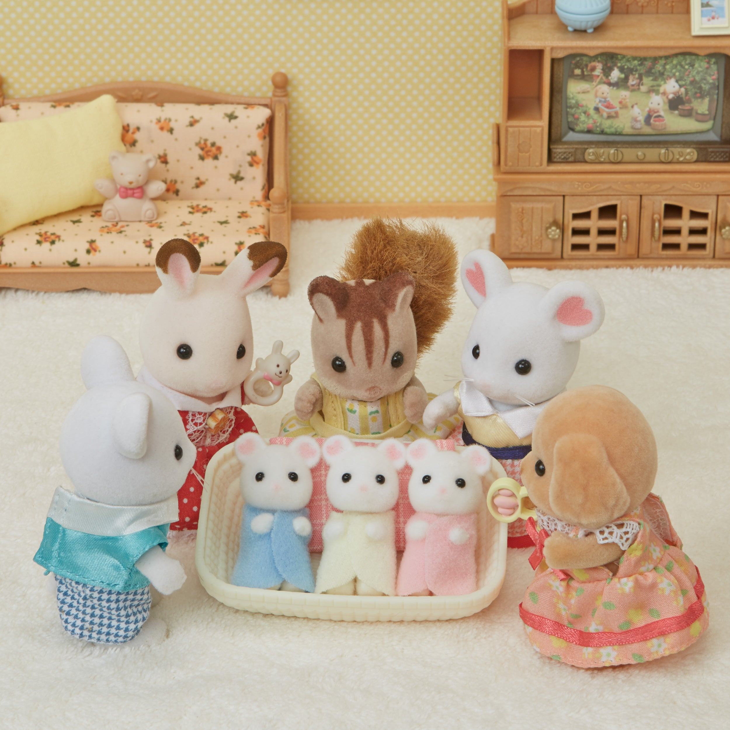 Marshmallow Mouse Triplets