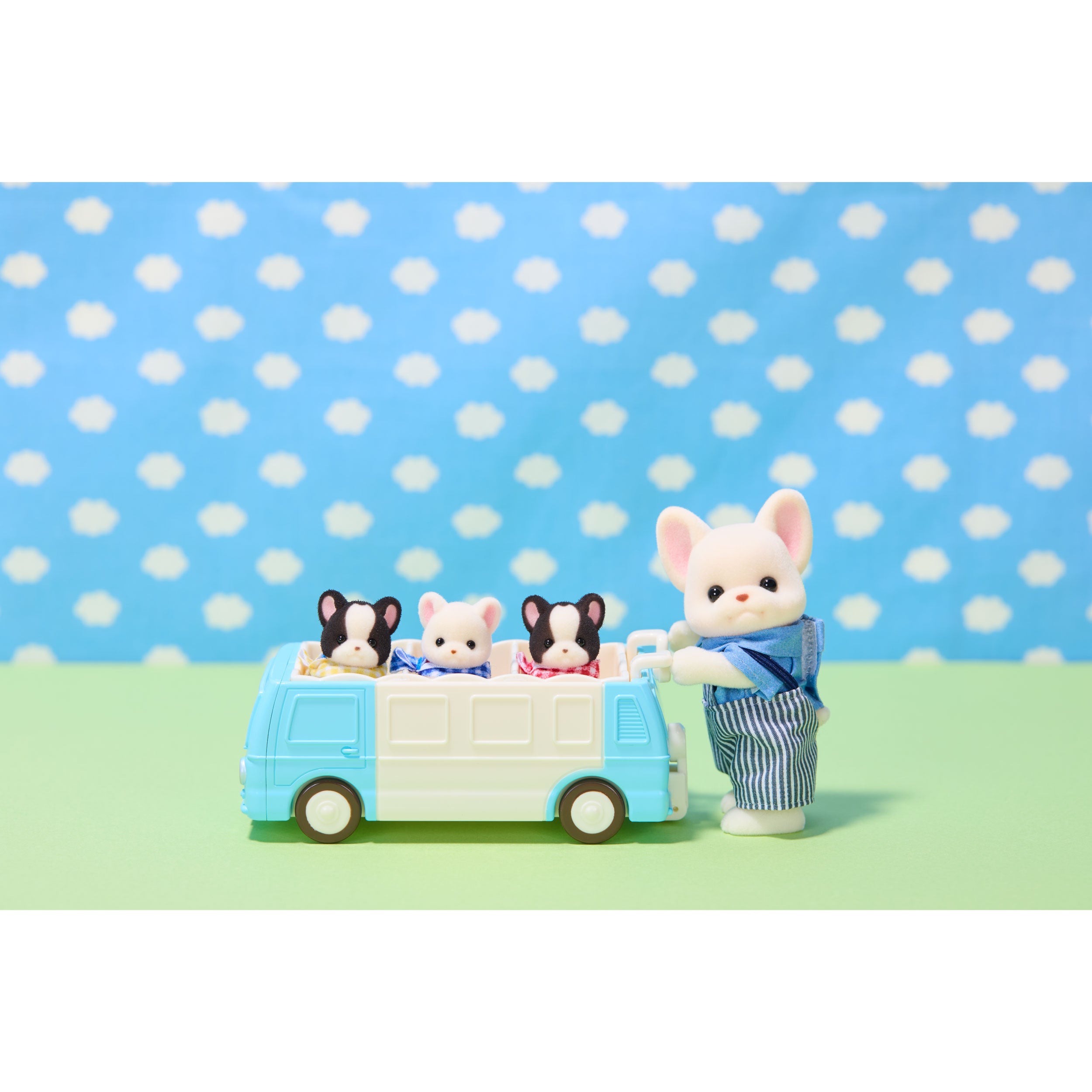 French Bulldog Triplets Camping Style Stroller