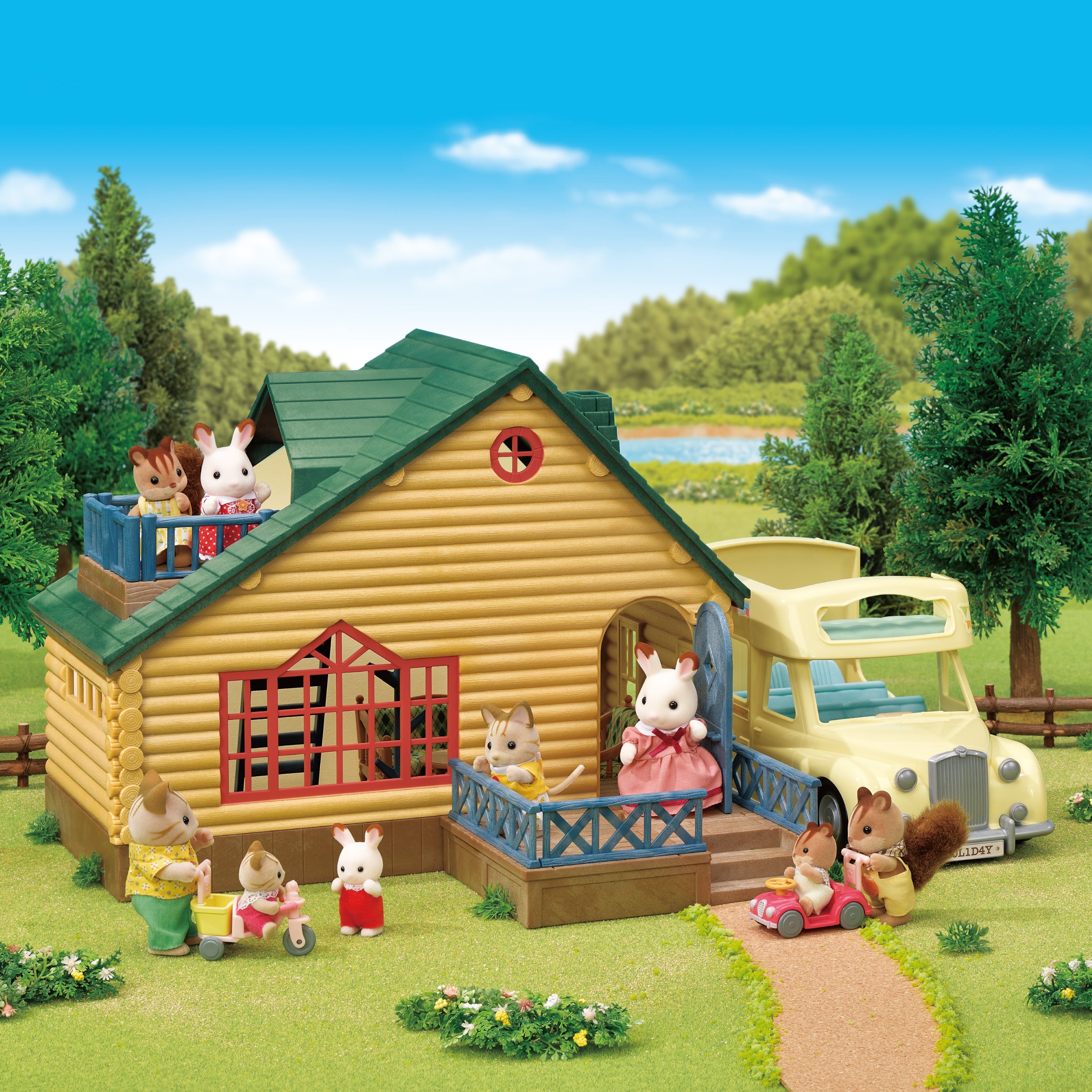 Log Cabin Gift Set (Green Roof)