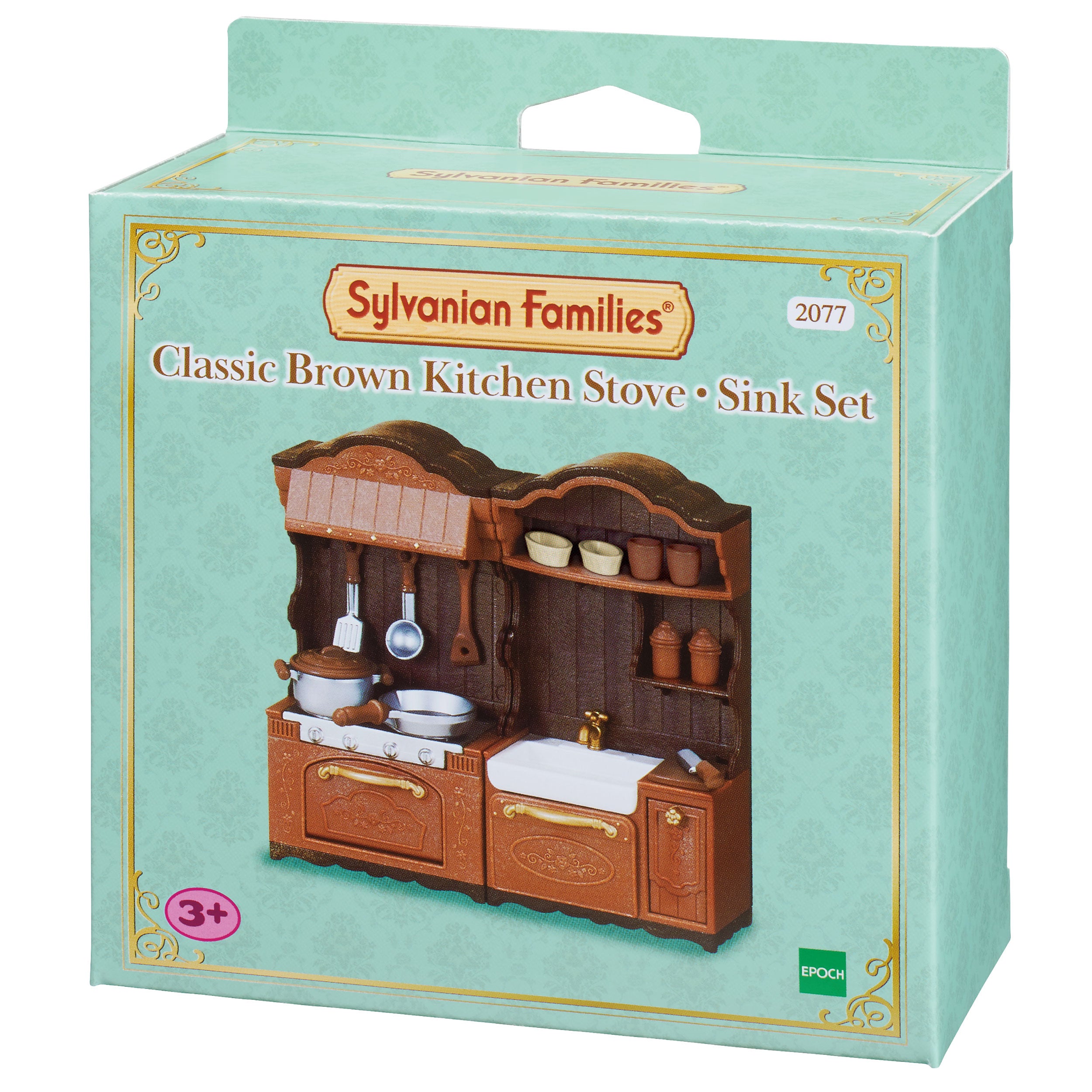 Classic Brown Kitchen Stove Sink Set