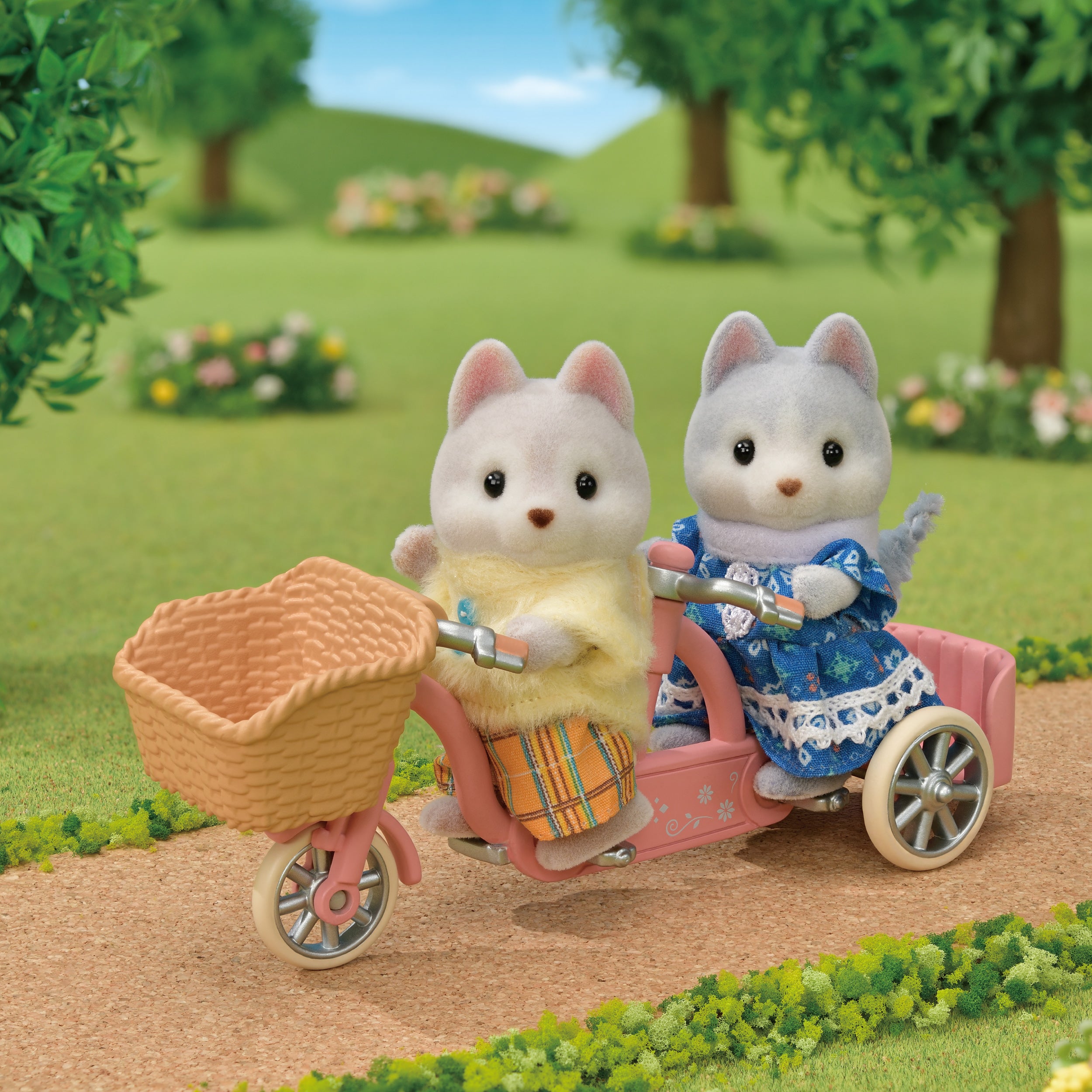 Tandem Cycling Set -Husky Sister & Brother-