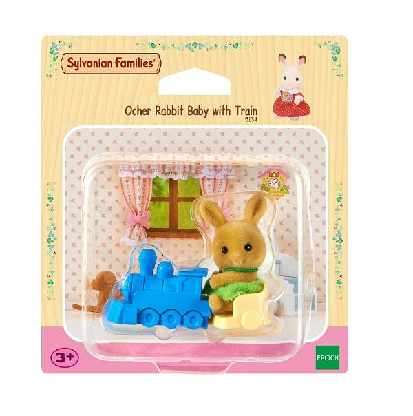 Ocher Rabbit Baby with Train