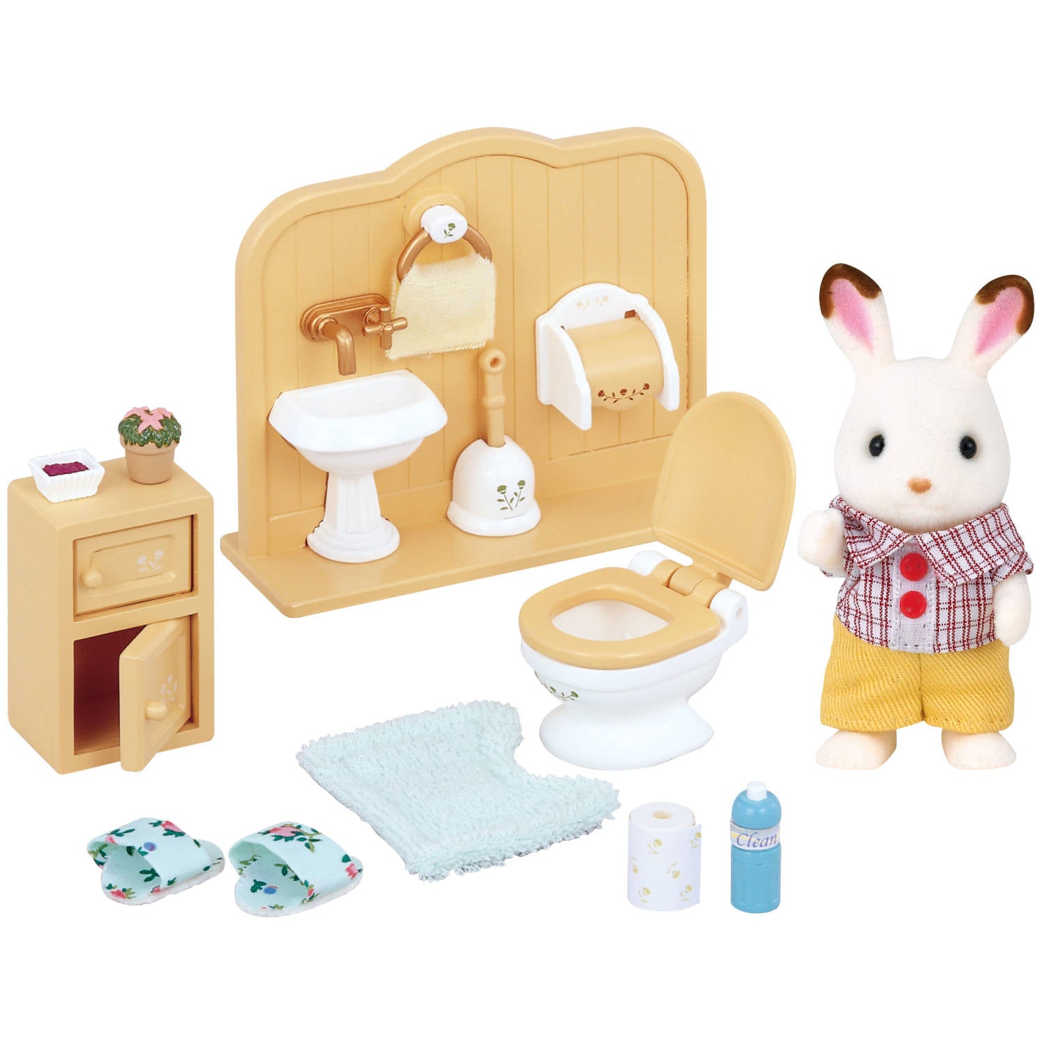 Chocolate Rabbit Brother Set (Washroom)