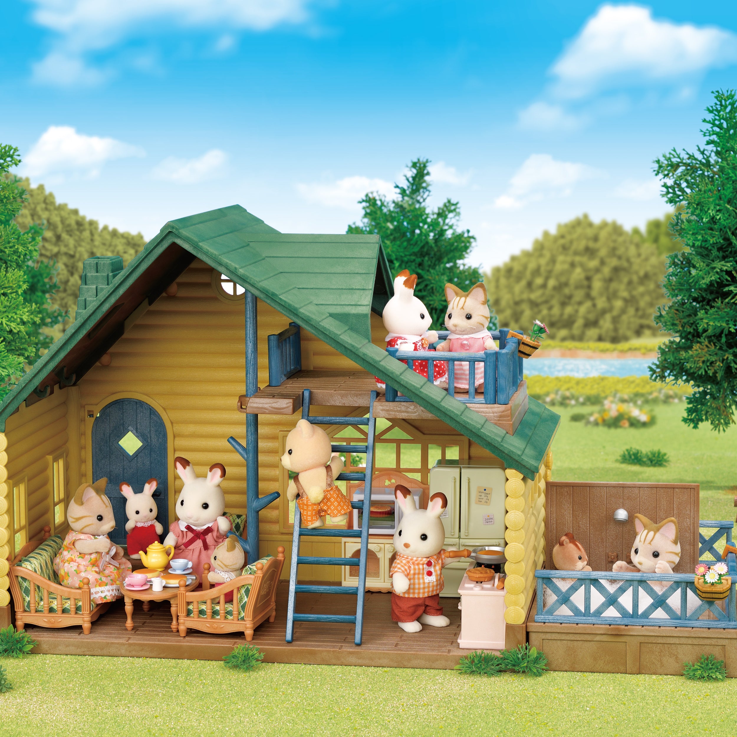 Log Cabin Gift Set (Green Roof)