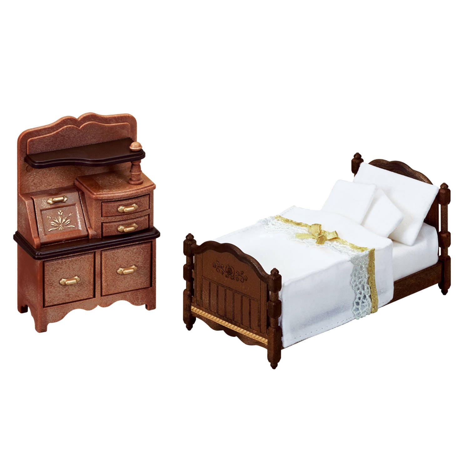 Classic Brown Bed Chest Set