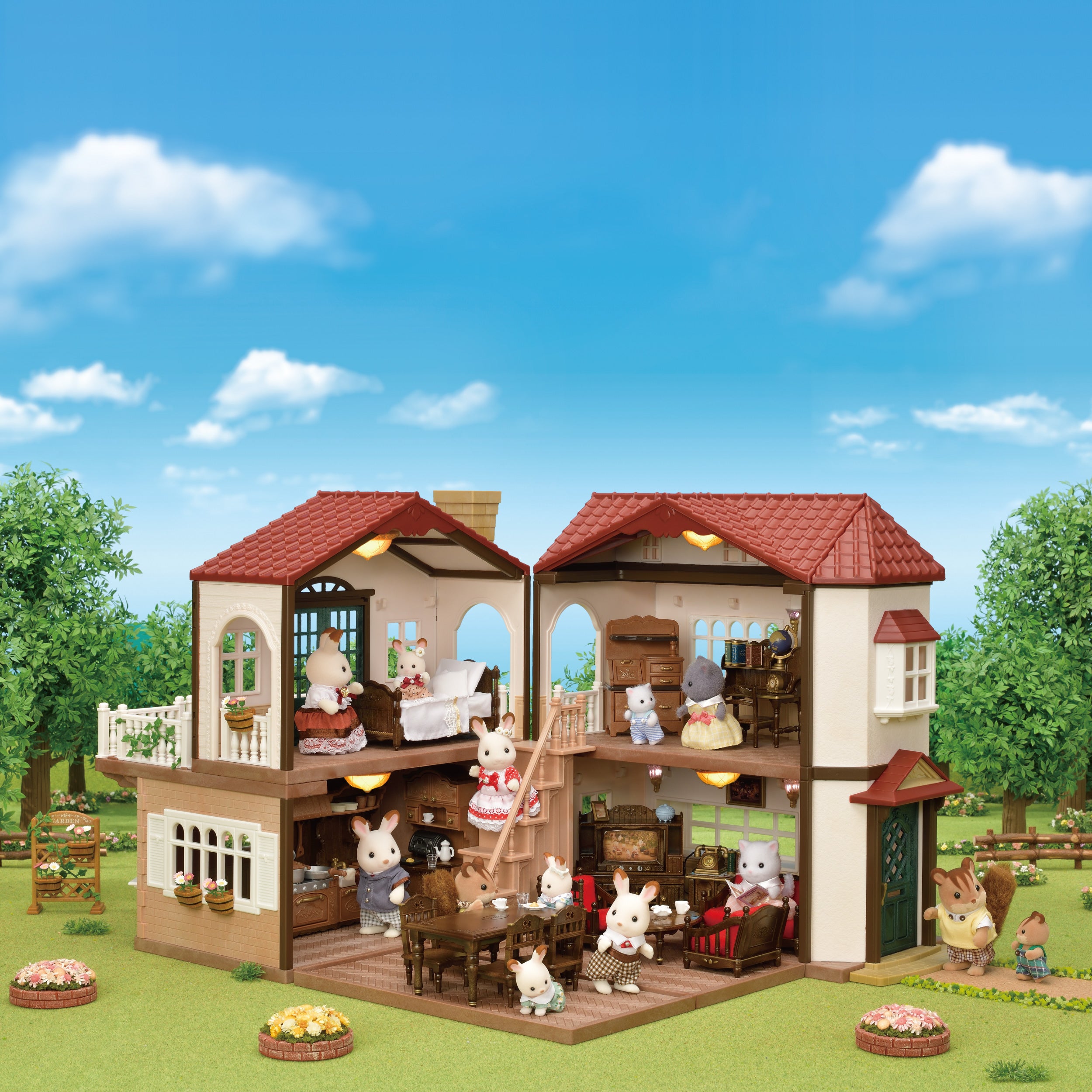 Classic Colour Red Roof Country Home
