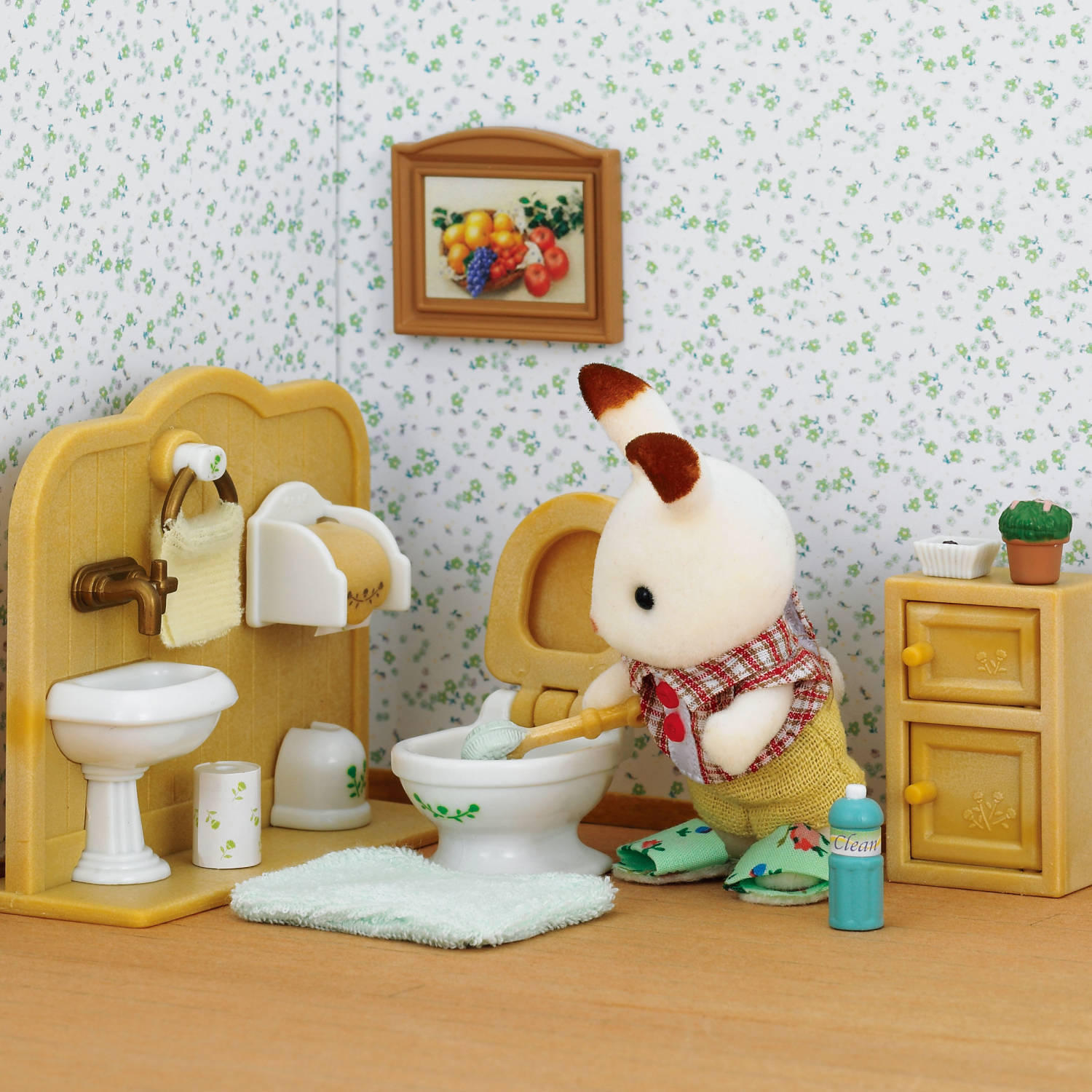 Chocolate Rabbit Brother Set (Washroom)